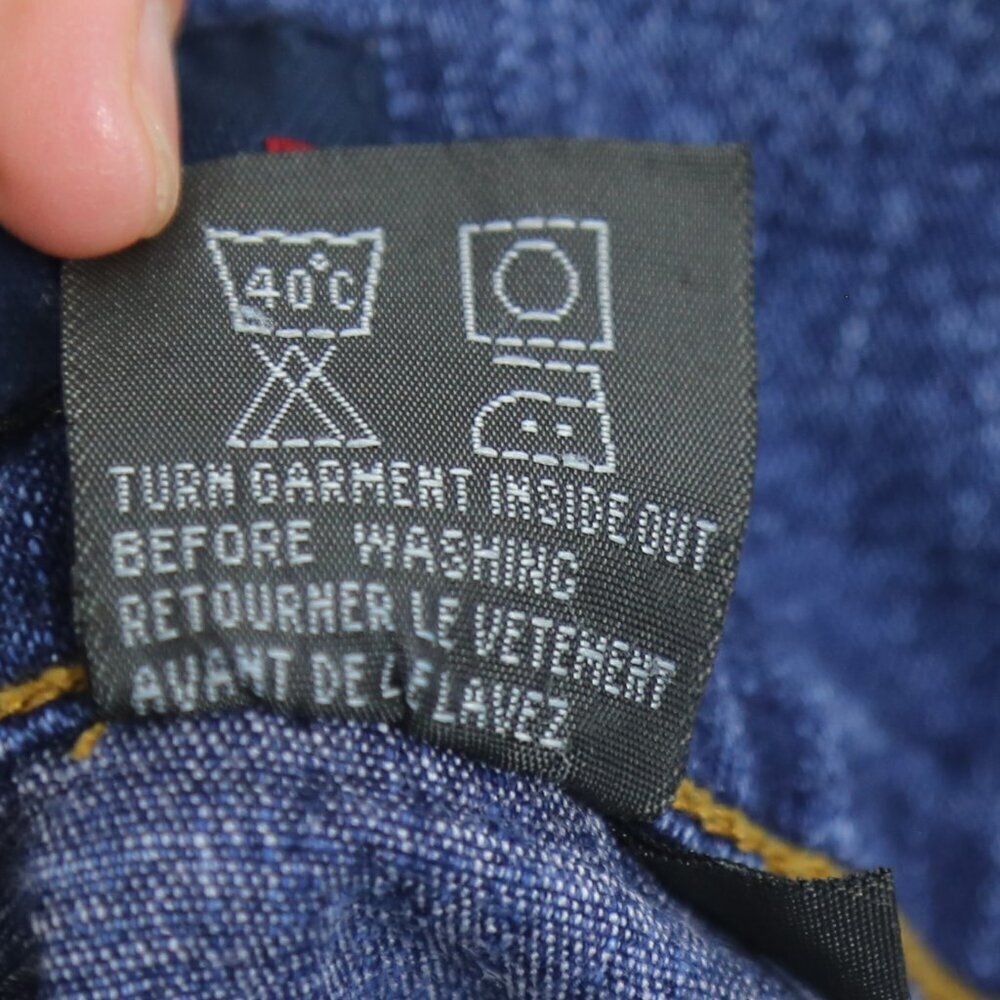 Vintage Urban Star Mid Length Denim Jean Blue Wash Mini Short Skirt Size 10 - Picture 4 of 7